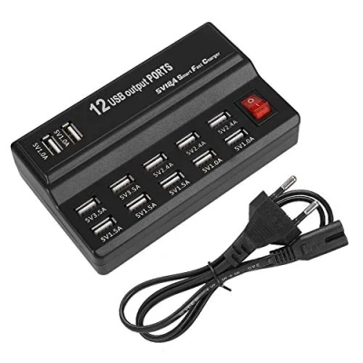 Abbildung von USB Hub, 12 Anschlüsse Ladestation, Schnelles Und Sicheres Laden, 5v 10a Steckerleiste (220v Eu)