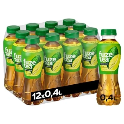 Abbildung von Fuze Tea Schwarzer Tee Zitrone Zitronengras außergewöhnliche Fusion aus und fruchtigem Zitronen Geschmack nachhaltigem Anbau Einweg Flaschen (12 x 400 ml)