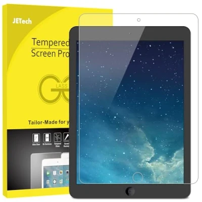 Abbildung von JETech Schutzfolie für iPad (9,7 Zoll, 2018/2017 Modell, 6./5.Generation), Air 1/2, Pro 9,7 Panzer Schutz Glas Folie Displayschutz, HD Klar, 1 Stück