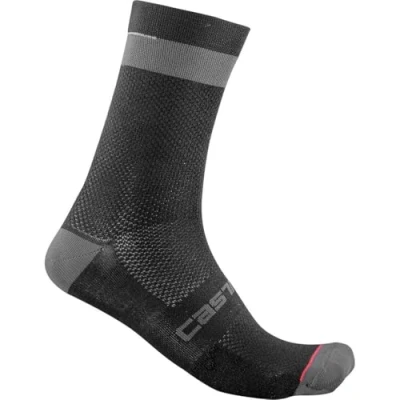Abbildung von Castelli Men&#039;s Alpha 18 Sock, Black/Dark Gray, XXL