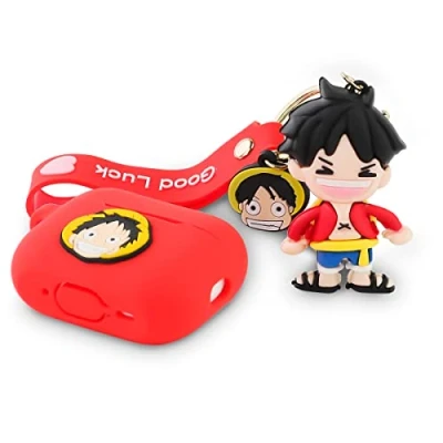 Abbildung von Derhom Airpods Pro 2 Silikon Niedliche Lustige Abdeckung Kompatibel mit Apple und 2[Cartoon Puppe Serie] (Luffy)