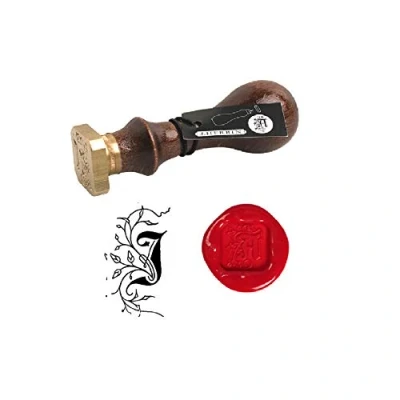 Abbildung von 3 x Herbin Siegel eck Holzgriff Petschaft J