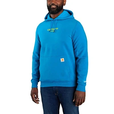 Abbildung von Carhartt Herren Kapuzenpullover Lightweight Logo Graphic, Farbe: Asphalt Heather, Größe: L