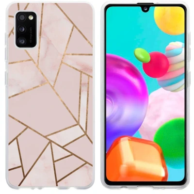 Abbildung von Samsung Galaxy A41 Hülle Silikon iMoshion Soft Case/Backcover Handyhülle Rosa Natur Design