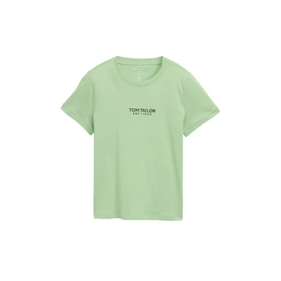 Abbildung von TOM Tailor LOGO Embroidery Tshirt print, Damen, Größe: XL, True green