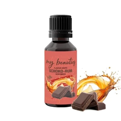 Abbildung von my beauties Flavour Drops 30 ml Schoko Rum Aroma Tropfen für Lebensmittel zuckerfrei und kalorienarm