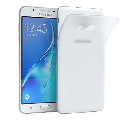 Abbildung von EAZY CASE Hülle kompatibel mit Samsung Galaxy J7 (2016) Schutzhülle Silikon, matt &amp; Ultra dünn, Slimcover, Handyhülle, Hülle/Soft Case, Silikonhülle, Backcover, Transparent