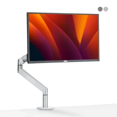 Abbildung von ALBERENZ® Einzel Monitorhalterung mit Gasfeder, Verstellbarer Monitorarm für 17 40&quot; Monitore, ergonomisches Design, höhenverstellbar und neigbar, Farbe Silber