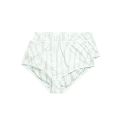 Abbildung von Ulla Popken 2ERPACK Nadelstreifen HÖHER Geschnitten Slip, Damen, Größe: 54/56, .