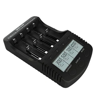 Abbildung von Schnellladegerät BC X4000 mit LCD Display Universal Akku Ladegerät für Li ion und NI MH Akkus, z.B. eneloop oder 18650 Akkus AKKUman Edition