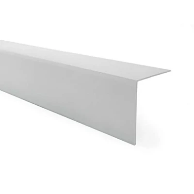 Abbildung von Quest PVC Winkelprofil Kunststoff Selbstklebend Kantenschutz Eckenschutz Eckleiste Winkelleiste, 50x50mm, 150cm, grau
