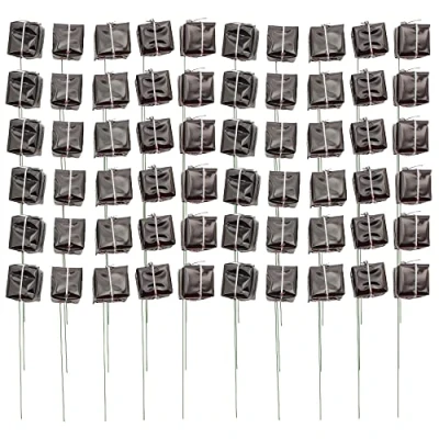 Abbildung von MIJOMA 60 Stück Set Mini Geschenke Dekostecker Blumenstecker Bastelstecker Pick Drahtstecker, für DIY Basteln Blumengesteck Adventskranz Weihnachten (Schwarz)