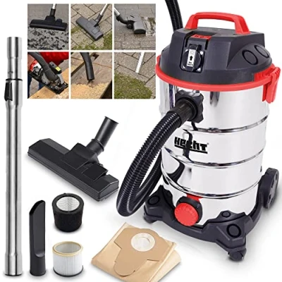 Abbildung von Hecht Industriesauger Nass /Trockensauger 8335 Z Mit Zubehör, 1400 W, Beutel, 35L Behälter, 18 Kpa, Blasfunktion