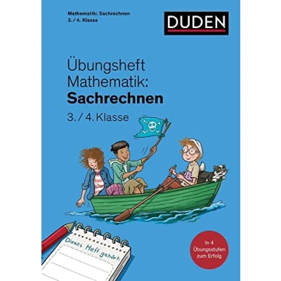Abbildung von Übungsheft Mathematik Sachrechnen 3./4. Klasse: Mit Stickern und Lernerfolgskarten (Übungshefte Grundschule Mathematik)
