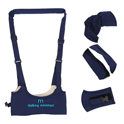 Abbildung von Baby Walking Harness Handheld Kids Walker Helper Kleinkind Infant Assistant Belt Hilfe Walk Child Learning Support Assist Trainer Tool für 8 20 Monate(Navy blau)
