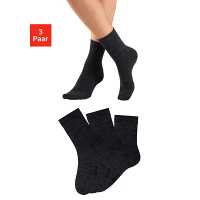 Abbildung von Bench 3 PACK Socken, Damen, Größe: 35, X anthrazit