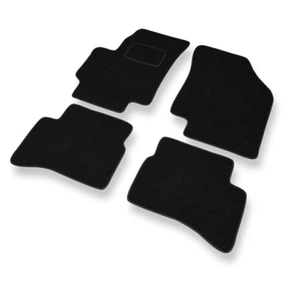 Abbildung von Mossa Fußmatten Auto kompatibel mit Kia Rio II (2005 2011) schwarz Automatten Autoteppiche 1