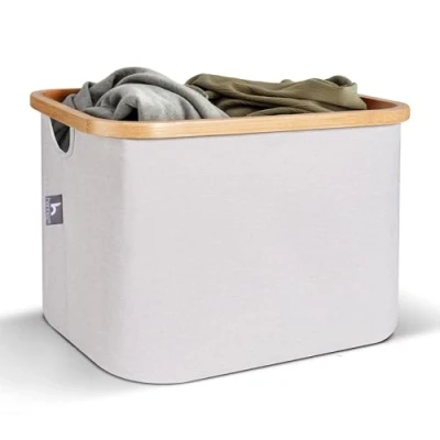 Abbildung von HENNEZ Aufbewahrungskorb 40l kompatibel für IKEA KALLAX Regal, Korb zur Holz Aufbewahrung klein Aufbewahrungsbox Regalkorb