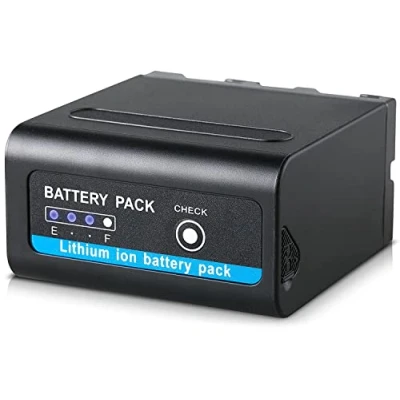 Abbildung von Blumax Akku für Sony NP F980 / F970 F750 F550 10050mAh mit 5V USB Ausgang (Powerbankfunktion) und DC Strom Eingang