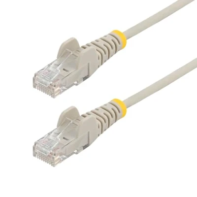 Abbildung von StarTech.com 3 m Cat6 Kabel Schlankes Patchkabel grau Snagless RJ45 Anschlüsse Gigabit Ethernet 28 AWG