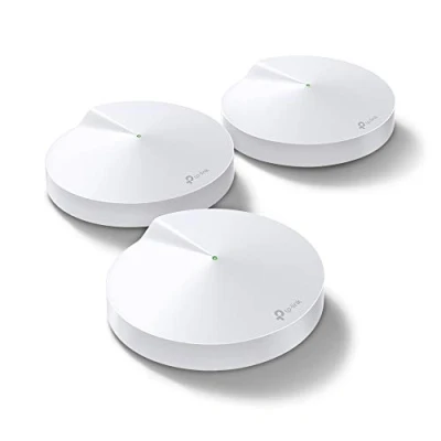 Abbildung von TP Link Deco M5 Mesh WLAN AC1300 Dualband Heimnetz Komplettlösung (Geschwindigkeit bis zu 1267Mbit/s, Abdeckung 500m², passt in jeder Art von Zuhause, 2 Gigabit Ports, 3pack) weiß