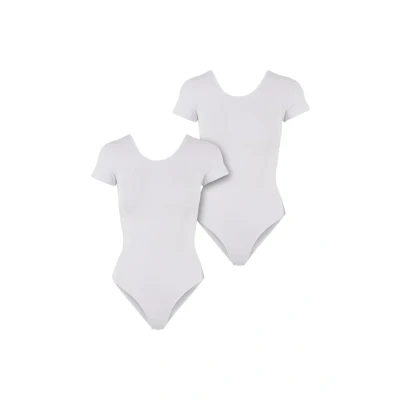 Abbildung von Urban Classics Stretch 2PACK Tshirt basic, Damen, Größe: 3XL, white