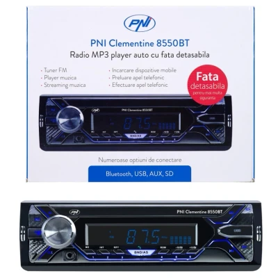 Abbildung von Auto MP3 Player PNI Clementine 8550BT, Front abnehmbar, 4x45w, 12V, 1 DIN, mit SD, USB, AUX, RCA