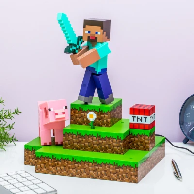 Abbildung von Minecraft Diorama Lampe