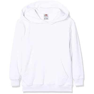 Abbildung von Fruit of the Loom Jungen Regular Fit Kapuzenpullover Classic Hoodie, Weiß (White 30), 164 (Herstellergröße: 14 15 Jahre)
