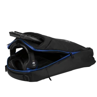 Abbildung von Konix FFF Schutz und Transportrucksack für 17&quot; Gaming Laptop 30 x 18 57 cm Volumen 27 l Schwarz Blau