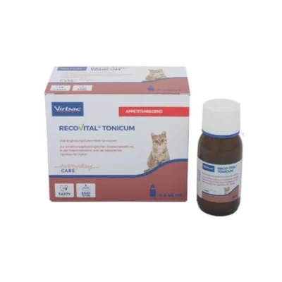 Abbildung von Virbac RecoVital Tonicum Katze 6 x 45 ml Flüssiges Diät Ergänzungsfuttermittel für Katzen Zur ernährungsphysiologischen Wiederherstellung und in der Rekonvaleszenz