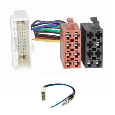 Abbildung von tomzz Audio 7038 001 1 Radio Anschluss Montage Set kompatibel mit Nissan Almera Altima Murano Navara Qashqai Tiida X Trail 370Z Pathfinder Infiniti auf 16pol ISO Norm