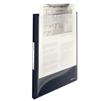 Abbildung von Esselte 624010 VIVIDA Sichtbuch (Panorama, A4, PP, mit Tasche, 20 Hüllen) schwarz