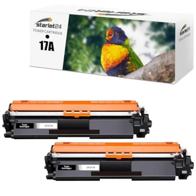 Abbildung von 17A Kompatibel Tonerkartusche als Ersatz für HP CF217A Laserjet Pro MFP M130fw M130nw M130fn M130a M130, M102W M102A M102 (2 Schwarz)