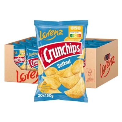 Abbildung von Lorenz Snack World Crunchips Salted, 20er Pack (20 x 150 g)
