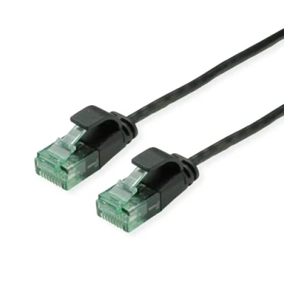 Abbildung von ROLINE RM UTP DataCenter Patchkabel Kat.6A (Class EA), Slim, schwarz, 2 m