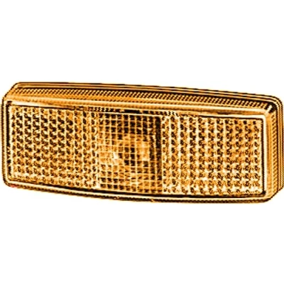 Abbildung von HELLA 2PS 006 717 077 Seitenmarkierungsleuchte Begrenzungsleuchte Anhänger Wohnwagen Halogen 12/24V Anbau ECE/ADR/GGVS Lichtscheibenfarbe: gelb links/rechts