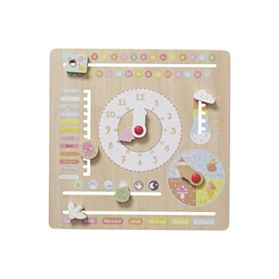 Abbildung von Vertbaudet Kinder Spieluhr mit Kalender, Holz FSC® Mehrfarbig ONE Size