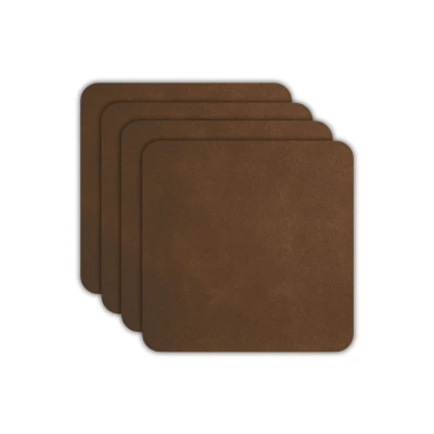 Abbildung von ASA Selection Untersetzer Soft Leather Dark Sepia 10 x cm 4 Stück