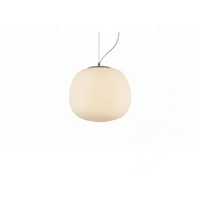 Abbildung von Lindby Pendelleuchte Ginevra, Ø 38 cm, weiß, Glas, E27