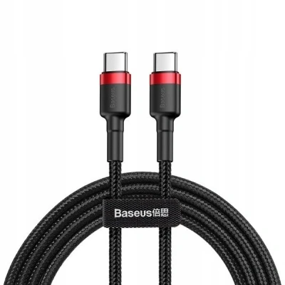 Abbildung von Baseus KABEL CAFULE PD2.0 60W TYPE C/C (20V 3A) 1M RED/BLACK, POWER DELIVERY