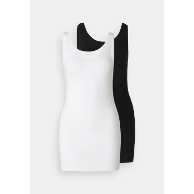 Abbildung von ONLY Onllive LOVE NEW LONG 2 PACK Top, Damen, Größe: Medium, Black/white