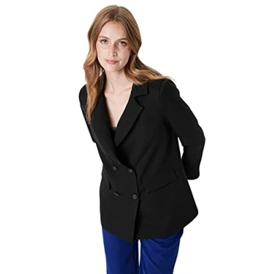 Abbildung von Trendyol Damen Black Button Blazer Jacket , Schwarz, 42 EU