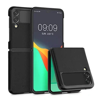 Abbildung von kwmobile Flip Hardcase kompatibel mit Samsung Galaxy Z 3 5G Hülle für Foldable Handy Handyhülle in Schwarz