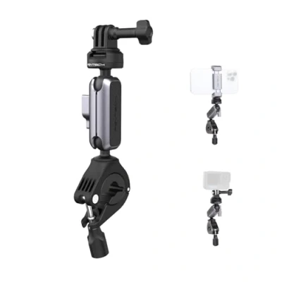 Abbildung von PGYTECH CapLock Fahrrad Lenker Halterung Motorrad Klemme Rohrhalterung für DJI OSMO Action 5 Pro/4/3/Pocket 3/2, GoPro 13/12/11, Insta360 Ace Pro 2/X4/ONE RS/X3 mit 1/4 Zoll 20 Gewindeadapter