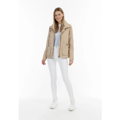 Abbildung von DREIMASTER Maritim Damen Übergangsjacke Recyceltes Material M / Beige 100% Polyester (recycelt)