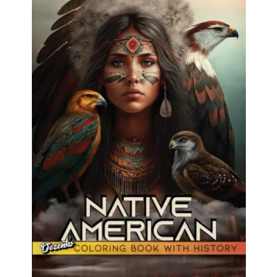 Abbildung von Native American Portrait Coloring Book: A Journey Through the Spirit, Beauty, and History of America, From 16 000 BC to 1763