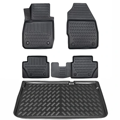 Abbildung von Design Gummimatten &amp; Kofferraumwanne Set für Ford Fiesta ab 2018 Antirutsch mit hohem 5cm Rand