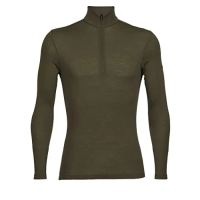 Abbildung von Icebreaker Herren Everyday Langarmshirt mit halben Reißverschluss Funktionsshirt 100% Merinowolle Base Layer Loden, S