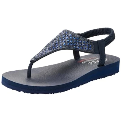 Abbildung von Skechers Sandale &quot;MEDITATION ROCKSTAR&quot;, Sommerschuh, Sandalette, Riemchensandale, mit Glitzersteinen